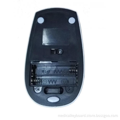 wireless 2.4Ghz silicone medical mouse with 5 mouse buttons and antibacterial coating
